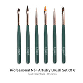Emigel - Professional Nail Artistry Brush Set-Of-6